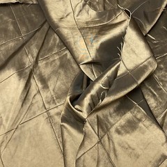 Taffeta Pintuck 4″x4″ Diamond Fabric 54″ Wide Iridescent Taupe Gold Polyester