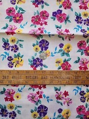 45″ X 22.5″ Floral Cotton Linen Sewing Craft Quilting Fabric Remnant Colorful