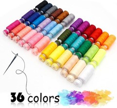 72Pcs Sewing Thread kit, 36 Assorted Colors Machine Threads with 36 Color
