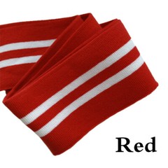 Striped Knit Cuff Waistband Leg Arms Rib Trim Jersey Ribbed Fabric Stretch