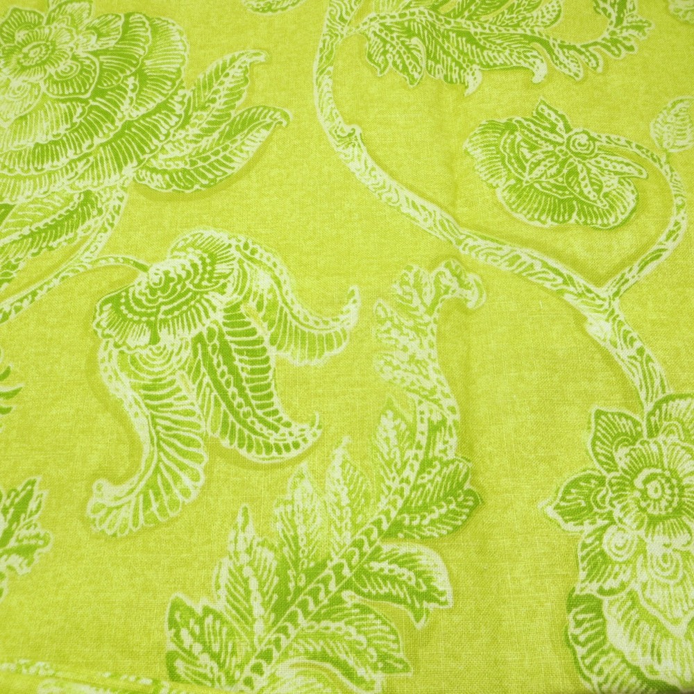 Tommy Bahama Fabric 1 yds 54″ Leilani Linen Blend Gold Tropical Green Floral