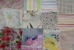 5 lb 8 oz Box of Assorted Fabric Scraps – Florals & Geometric Prints FSBTB129