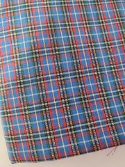 Red Blue White Green Yellow Plaid Woven Cotton Quilting Sewing Fabric 46″ X 2yds