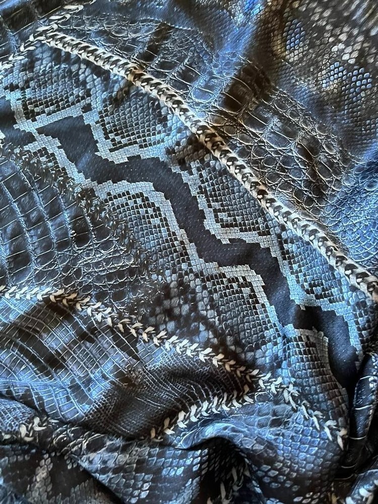 Authentic Top Italian designer silk luxury dress Fabric. Made in Italy
