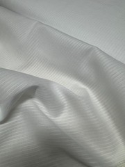 White Stripe Cotton Voile Fabric