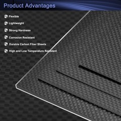 3K Carbon Fiber Plate Panel Sheets, 300 x 300 x 3mm Carbon Fiber Board Plate …