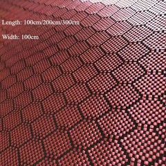3K 240gsm Aramid Carbon Fiber Fabric mixed fabric cloth Hexagonal Jacquard Weave