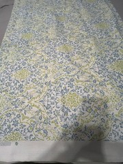 Fabric Cloth Chris Stone California 2006 Blue Green Floral 41″x55″