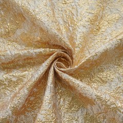 1M Jacquard Gold Embossed Bubble Cloth Fabric Soft Elegant Skirt Dress Material