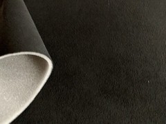 GENUINE Alcantara Fabric DEEP BLACK with 2.50mm Foam Backing 150cm Stretchy