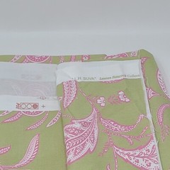 Waverly Fabric L H Suva Cotton Green Pink Yard Fabric Leaves Floral 36″ x 60″