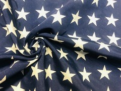 Jacquard Double Face Stars Gobelin Christmas Fabric 55″ wide NAVY BLUE & WHITE