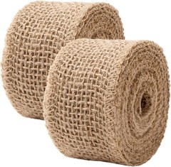 Burlap Fabric Roll 10 Yards Natural Jute Ribbon DIY Craft Home Decoration