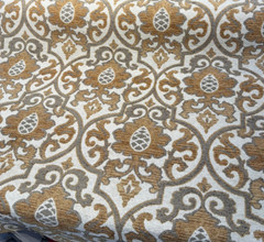 Swavelle Samad Copper Medallion Chenille Upholstery Fabric By The Yard