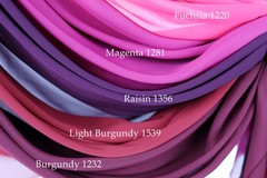 Vivid Berry Chiffon Fabric by the Yard, Sheer Polyester Chiffon for Eveningwear