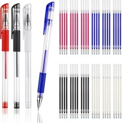 8 Pcs Heat Erasable Pens for 1 Count (Pack of 72), Black, Blue, White, Red