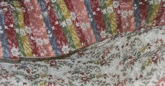 Vtg heavy floral jacquard tapestry upholstery fabric 56″ x 102″ (2.8 yds) white