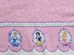 BTHY Disney Princess II Double Border Fabric Pink Cinderella Snow White Springs