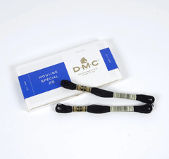 DMC 6-Strand Embroidery Cotton Floss – Black – 12/Pkg
