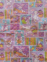 Easter Fabric Easter Hunt Patch Springs Living #3215 Purple Patchwork 40 x 69