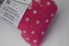Red Heart Boutique Sassy Fabric 30 yds Polka Dotted 5.5mm Thick Pink/White