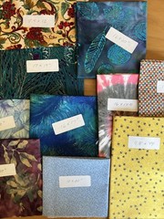 Larger Fabric Scraps for Quilting. Sizes Shown On Photos. Multicolored. 1/2 Lb