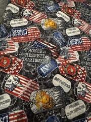 United States Marines Cotton Fabric Dog Tags-US Marines USMC Cotton Fabric