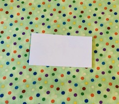 “The Cat Party” Polka Dot Fabric By Red Rooster Fabrics Green White Orange BTHY