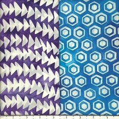 Lot 11 Fat Quarters Rainbow & White #2 Batik Lunn Fabric FQ Pack Cotton Handmade