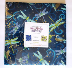 Benartex DANCE OF THE DRAGONFLY 10-inch Precut Squares Cotton Fabric Quilting