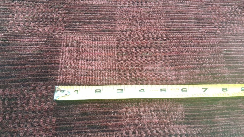Burgundy Wine Cut & Loop Preowned Remnant Fabric 56″ x 73″ End of Roll