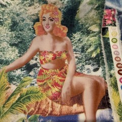 VINTAGE NWOT 4 Yards ROBERT KAUFMAN Cotton Floral Fabric Girls Bikinis Hawaiian