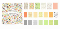 Susybee Sweet Bees II Charm Pack Cotton Quilting Fabric, 5-Inch Squares, 42 pcs