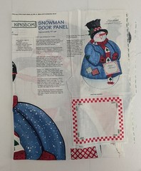 Vintage Daisy Kingdom Snowman Door Panel Cut & Sew Home Decor Craft 43″ Tall