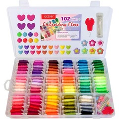 QCZKB Friendship Bracelet String 102 Skeins Fashionable Rainbow rainbow color