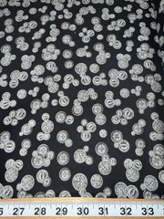 Vintage Buttons By Choice Fabrics ~ By The Yard ~ Silver