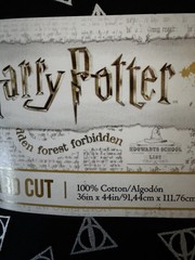 HARRY POTTER FABRIC ART BLACK & Silver 100% COTTON ; 1 YARD CUTS 36x44in NEW