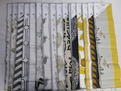 Lot Of 15 TK 100% Linen Fabric Samples 26” X 12” Various Colors Patterns