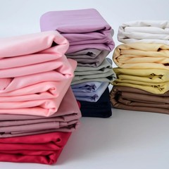 250cm Extra Wide Cotton Sateen Solid Fabric Bedding Sheet Duvet 1-10m