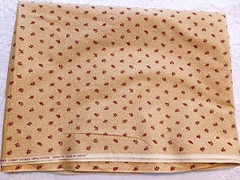 Gold & Deep Red Floral Print Quality Cotton Fabric Made in Japan Hobby Lobby 2 C