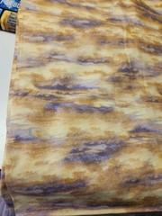 Bt YARD SKYLINE OMBRE Cream Purple Tan Sunrise Clouds Pastel 100% Cotton Fabric