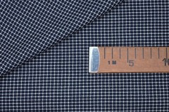 Reda navy micro check 100% worsted wool suiting fabric