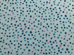 Rib Knit Sky Blue Confetti Dot Navy Teal Pink 4 Way Stretch 60″W Yard-RBPR063