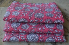 5 Yard New Hand Printed Indian Fabric 100% Cotton NO DUTY CHARGES 100%✅ZK-376