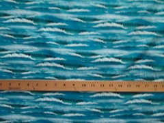 WATER WAVES LAKES OCEAN DEEP BLUES COTTON FABRIC FQ