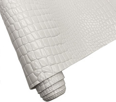 Embossed Alligator Synthetic PU Fabric, 12 x 54 inch Crocodile Vinyl Faux Leathe