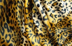 Gold cheetah Leopard Velboa upholstery Fabric per yard 60” wide