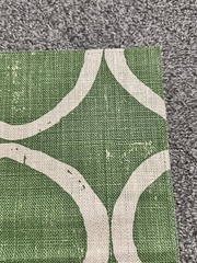 Lee Jofa Fabric Sample 13.25” Circles Forest Linen Green Blithfield Crafts