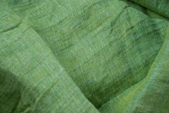 Luxury Reversible Double Face Linen Cotton Shirt Fabric Green Blue 210g 2.4m