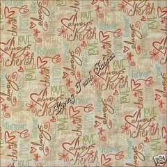 RED ROOSTER “HEARTSTRINGS” 22284-DKBEI1 WHIMSICALS LOVE WORDS FABRIC PER 1/2 YD